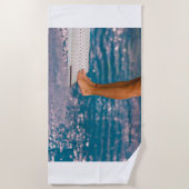 ダイビングボードから飛び込む ビーチタオル (正面)