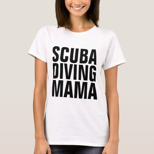 ダイビングママ レディースTシャツ Tシャツ (正面)
