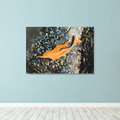 ダイビングマーメイドで包んだキャンバス キャンバスプリント (インサイチュ (ウッドフロア))