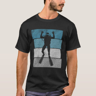 ダイビングヴィンテージスキューバダイバーレトロダイビング3 Tシャツ