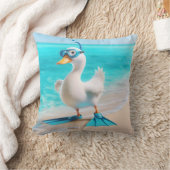 ダイビング付きホワイトアヒルギアオンビーチ クッション (ブランケット)