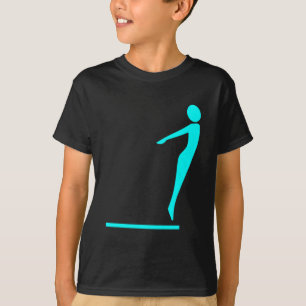 ダイビング姿 – シアン Tシャツ