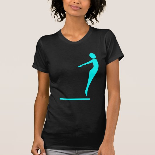 ダイビング姿 – シアン Tシャツ (正面)