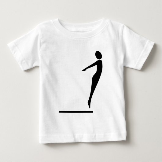 ダイビング姿 – ブラック ベビーTシャツ (正面)
