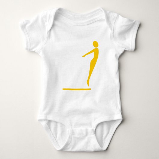 ダイビング姿 – 琥珀 ベビーボディスーツ (正面)