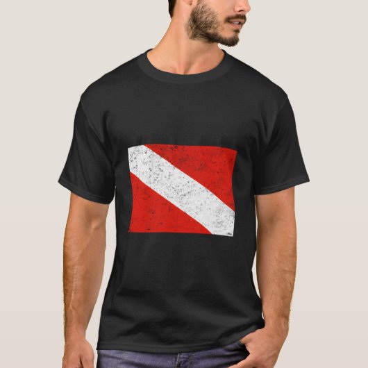 ダイビング旗 スキューバダイビング Tシャツ (正面)