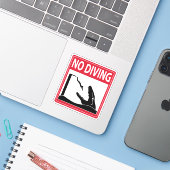 ダイビング禁止（モサウルス） シール (ノートパソコンとiPhone)