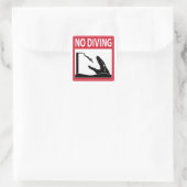 ダイビング禁止(モサウルス) スクエアシール (バッグ)