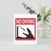 ダイビング禁止（モサウルス） ポストカード (スタンド正面)