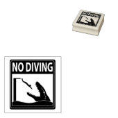 ダイビング禁止（モサウルス） ラバースタンプ (押印)