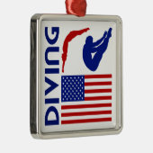ダイビング米国 メタルオーナメント (右)