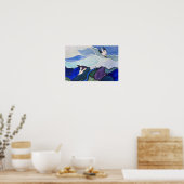 ダイビング絵画ガネットのポスター ポスター (キッチン)