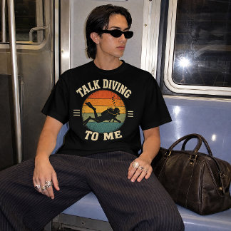 ダイビング話しかけてデザイン Tシャツ