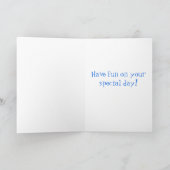 ダイビング・ガチョウの誕生日 カード (内部)