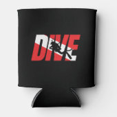 ダイビング、スキューバダイバーギフトダイバーダウンフラッグダイビング 缶クーラー (正面)