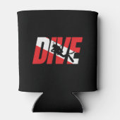 ダイビング、スキューバダイバーギフトダイバーダウンフラッグダイビング 缶クーラー (裏面)