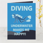 ダイビング スキューバダイビング 水中 ダイバー カード (黄色い花)