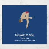 ダイビング スパークリングワインラベル (シングルラベル)