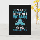 ダイビング・ネバー・エヴァー・ダイビング・ウーマン カード (黄色い花)