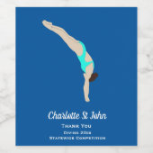 ダイビング ワインラベル (シングルラベル)