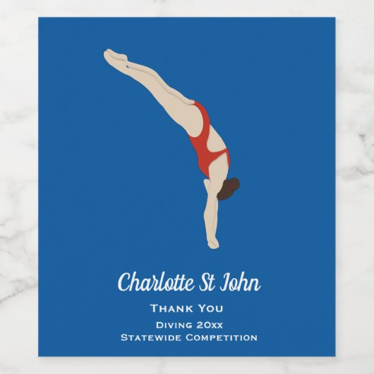 ダイビング ワインラベル (シングルラベル)