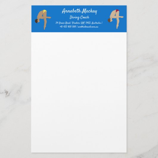 ダイビング 便箋 (正面)