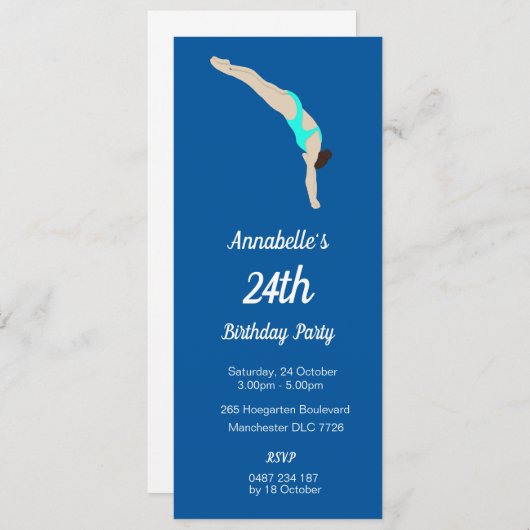 ダイビング 招待状 (正面/裏面)