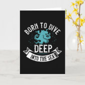 ダイビング – 海に生まれ深いをダイビング カード (黄色い花)