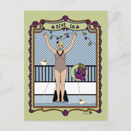 ダイビングIn_A_ポストカード ポストカード (正面)