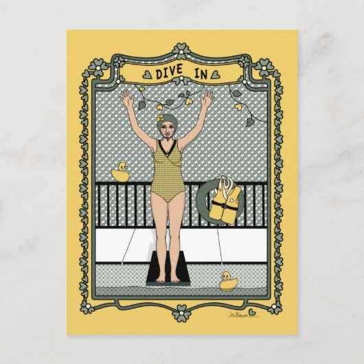 ダイビングIn_C_ポストカード ポストカード (正面)