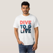 ダイビ祝ンググラフィックスで深さ Tシャツ (正面フル)
