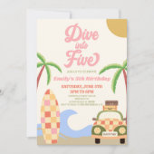 ダイブインファイブビーチサーフレトロ5thバースデーパーティー 招待状 (正面)