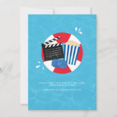 ダイブインムービープールパーティーバースデー招待状 招待状 (裏面)