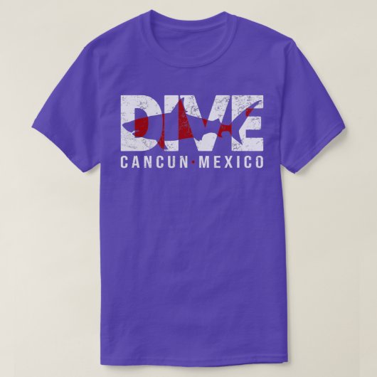 ダイブカンクンメキシコスキューバダイビングダイバー Tシャツ (デザイン正面)