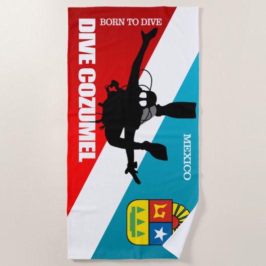 ダイブコスメルDF2 ビーチタオル (正面)