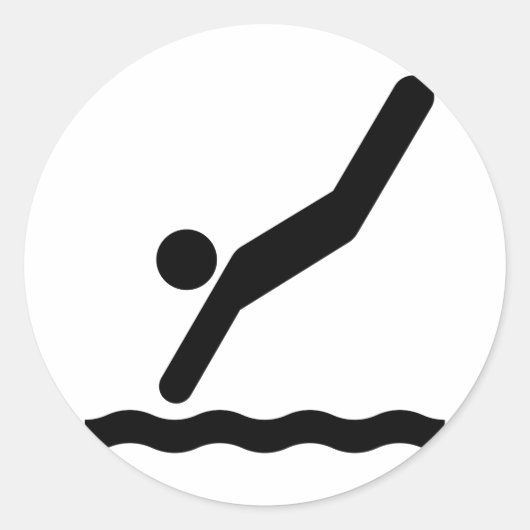 ダイブシンボルステッカー ラウンドシール (正面)