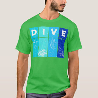 ダイブスキューバダイビング海愛好家ダイビングフレディ Tシャツ