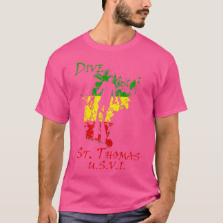 ダイブセントトーマスU S V Iバケーションダイビング Tシャツ
