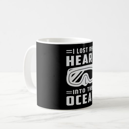 ダイブダイバースキューバダイビングおもしろいダイビングシーギフトアイディア コーヒーマグカップ (正面左)