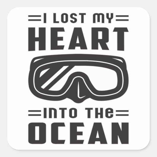 ダイブダイビングシーダイバースキューバダイビングギフトおもしろいアイディア スクエアシール (正面)