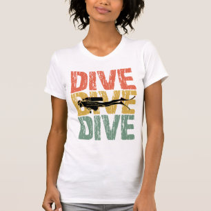 ダイブダイビング – スキューバダイバー水中ダイビング Tシャツ