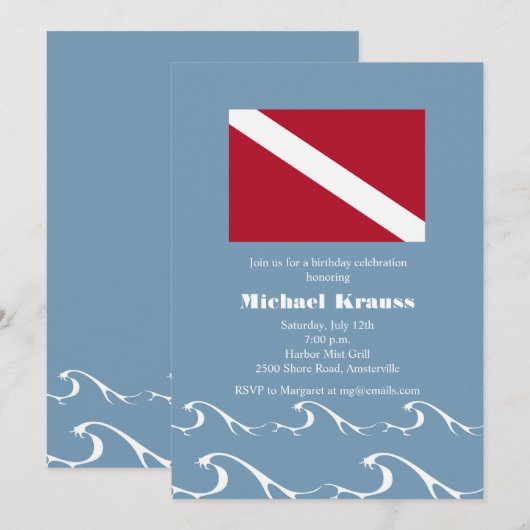 ダイブフラグ招待状 招待状 (正面/裏面)