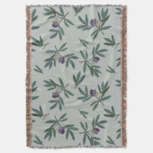 ダイブブランチパターン植物毛布 スローブランケット (正面縦)
