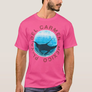 ダイブプラヤデルカルメンメキシコダイビングマンタ Tシャツ