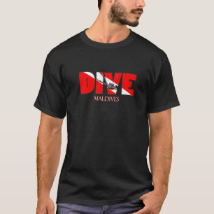 ダイブモルディブスキューバダイビングシュノーケリング Tシャツ