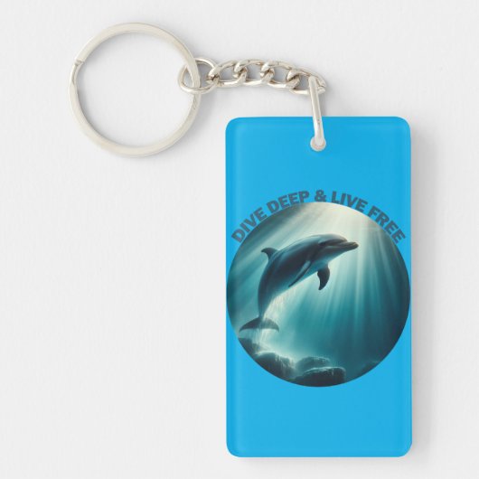 ダイブ深いライブフリードルフィン キーホルダー (正面)