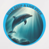 ダイブ深いライブフリードルフィン ラベル (デザイン1)