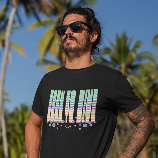 ダイブ生まれ・スキューバダイビングへ Tシャツ