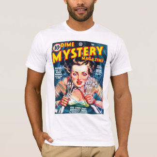 ダイムのミステリーカッコいいのヴィンテージの廉価本カバー芸術 Tシャツ