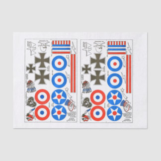 ダイムスケールの模型飛行機の記章シート 薄葉紙